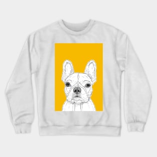 French Bull Terrier ( yellow background ) Crewneck Sweatshirt